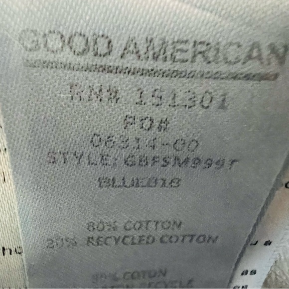 GOOD AMERICAN GOOD BOY FRINGE STRAIGHT LEG JEANS SIZE 27 NWT - Picture 8 of 12